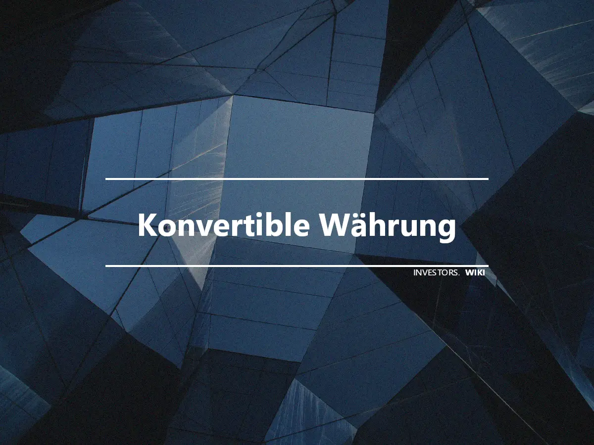 Konvertible Währung