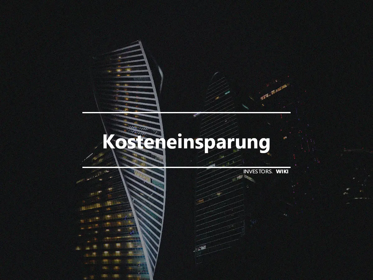 Kosteneinsparung