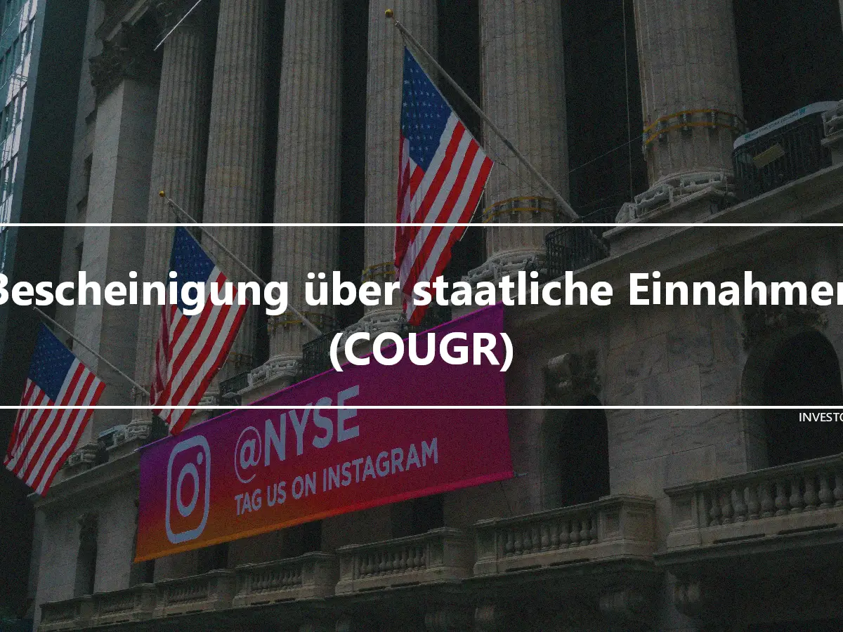 Bescheinigung über staatliche Einnahmen (COUGR)