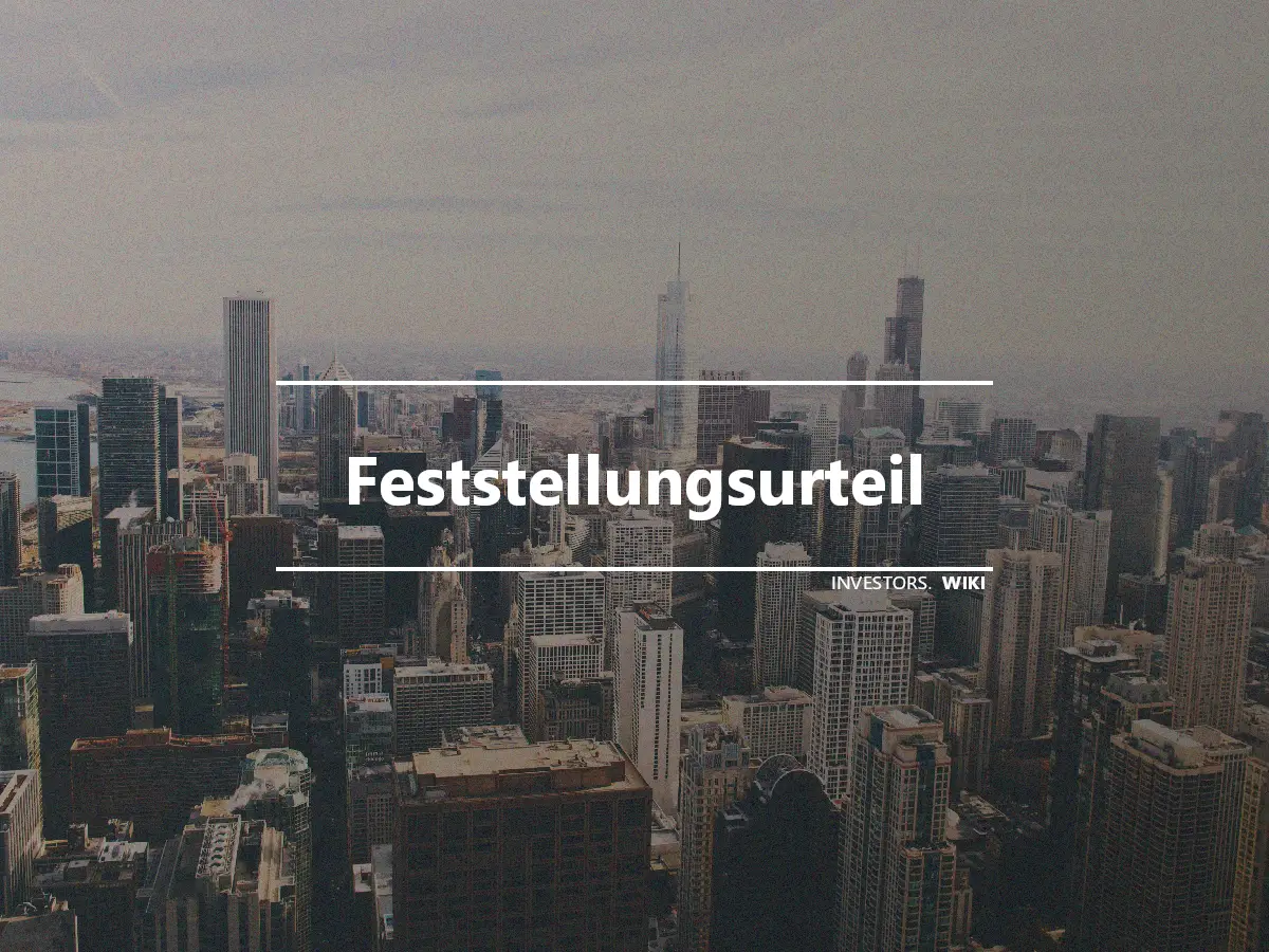 Feststellungsurteil