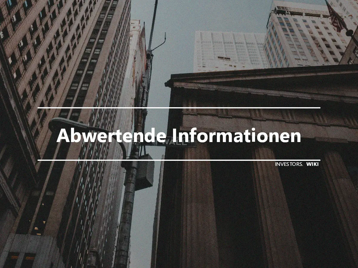 Abwertende Informationen