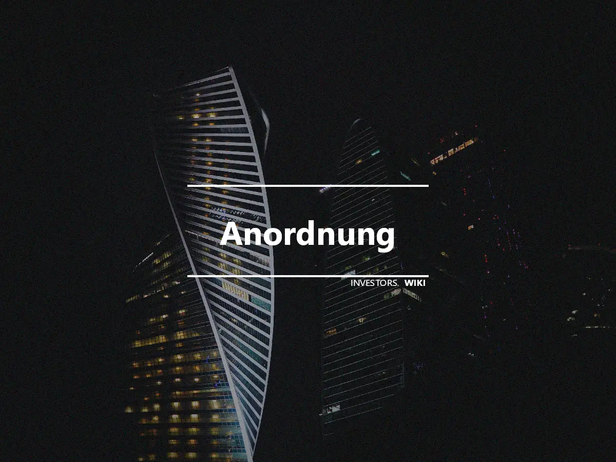 Anordnung