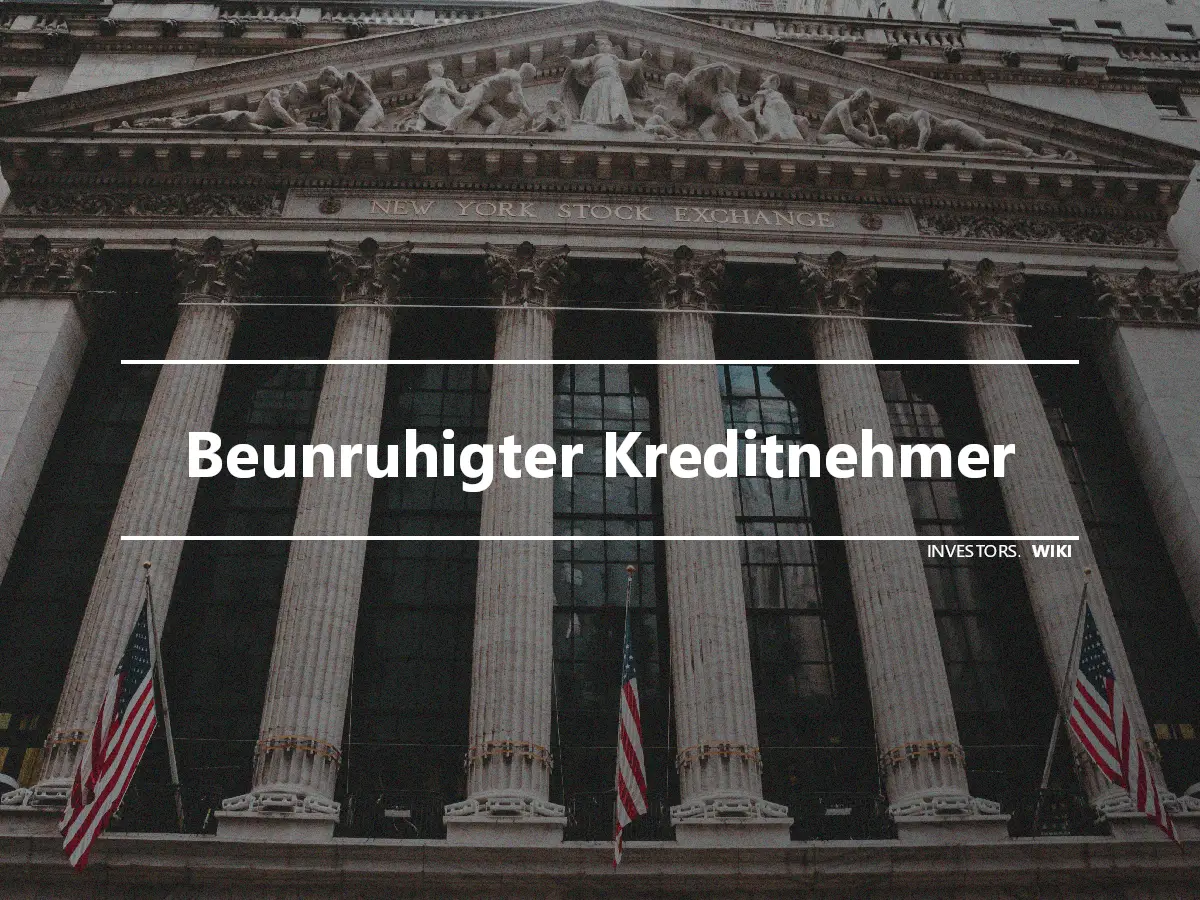 Beunruhigter Kreditnehmer