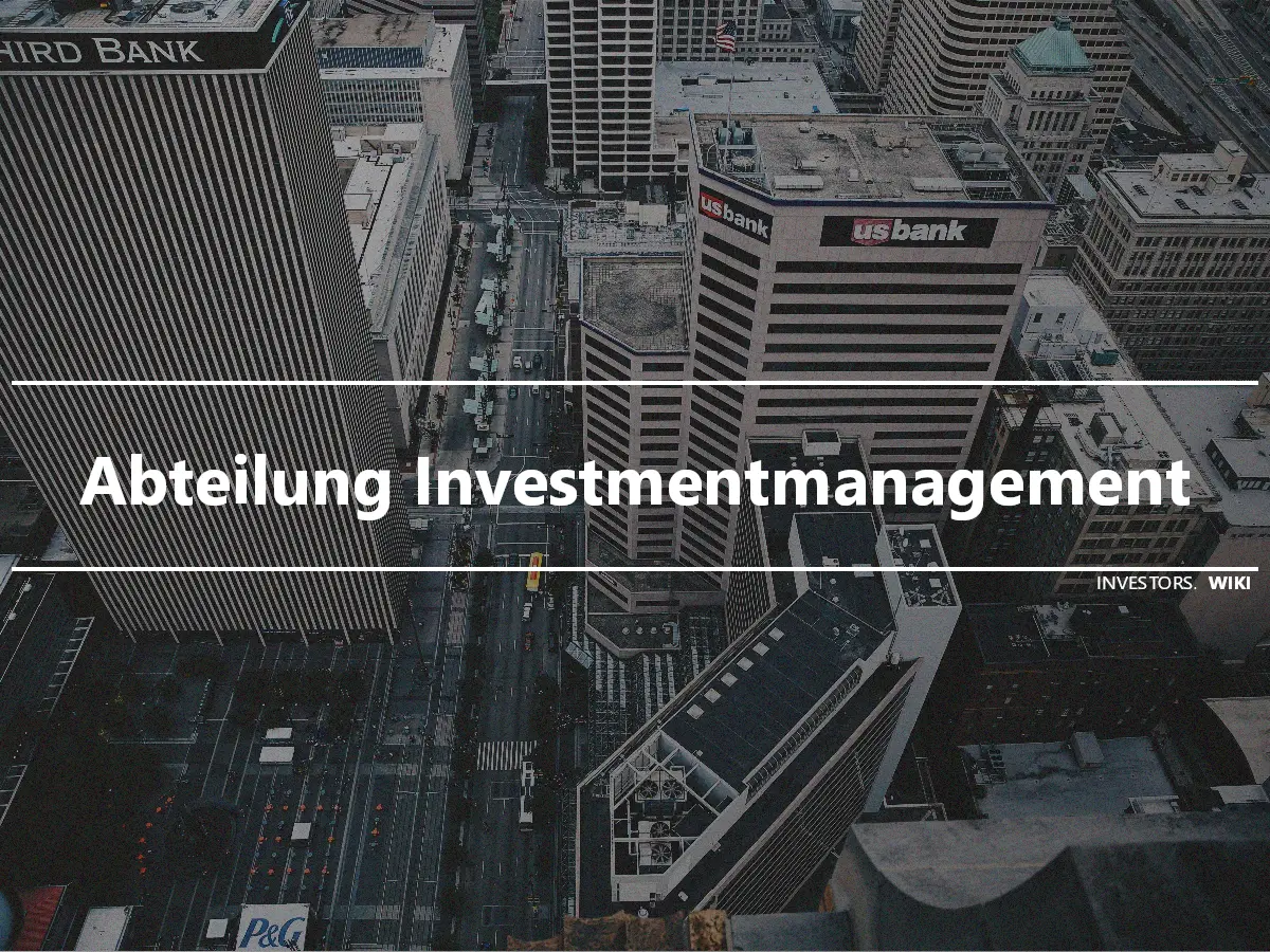 Abteilung Investmentmanagement