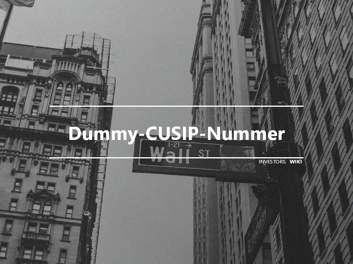 Dummy-CUSIP-Nummer