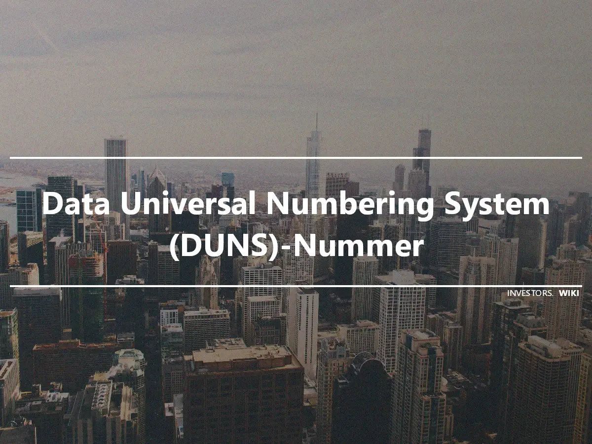 Data Universal Numbering System (DUNS)-Nummer