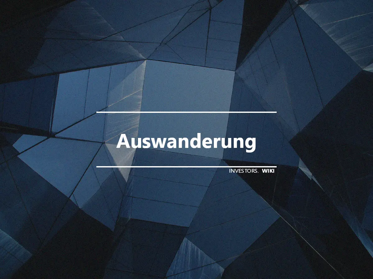 Auswanderung