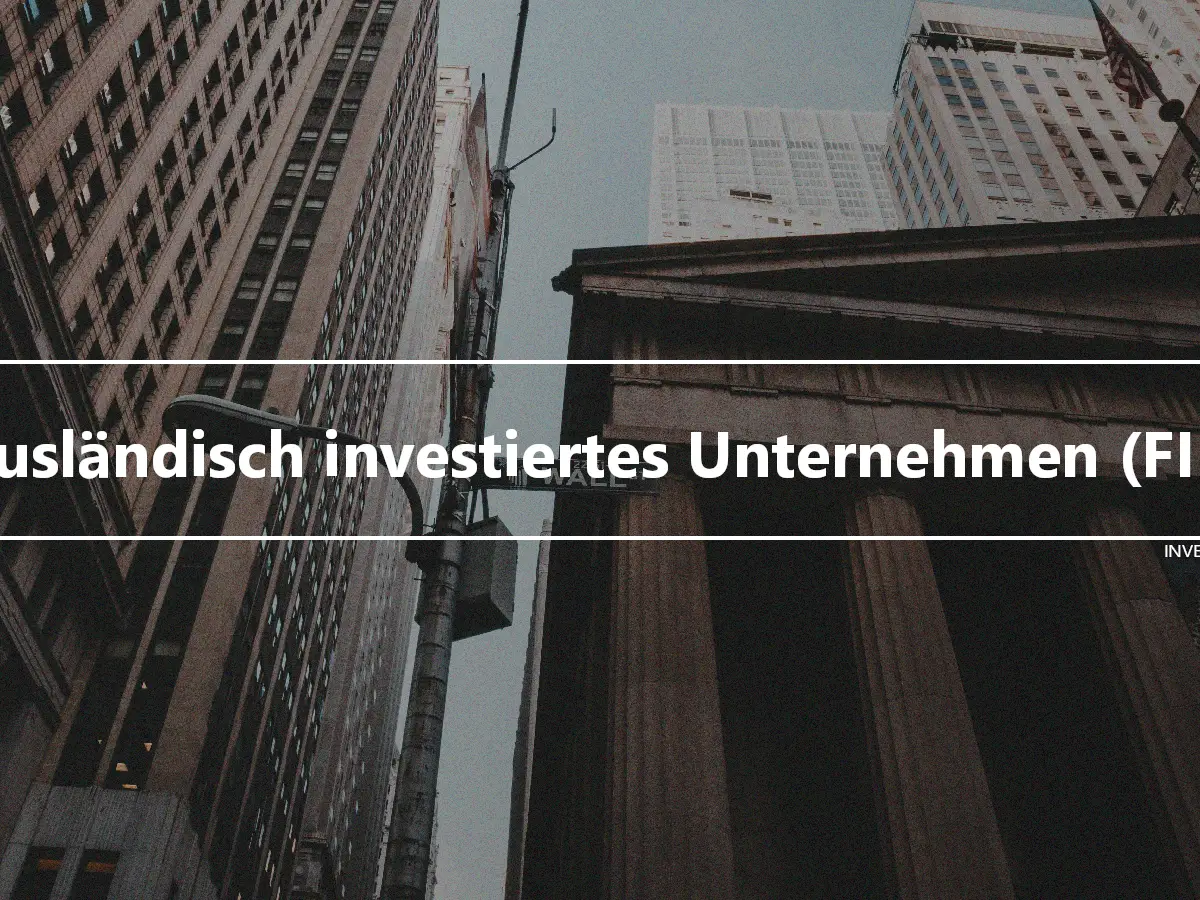 Ausländisch investiertes Unternehmen (FIE)