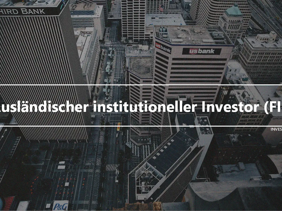 Ausländischer institutioneller Investor (FII)