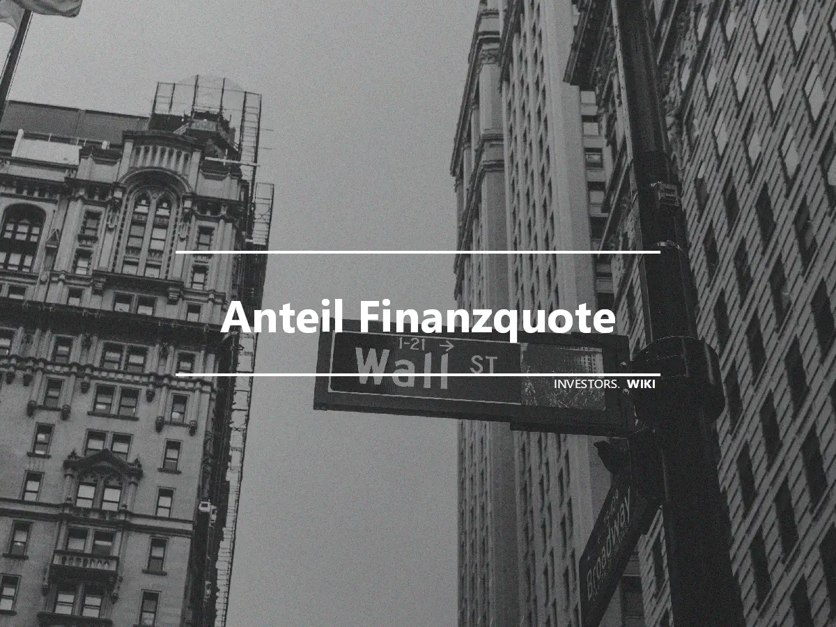 Anteil Finanzquote