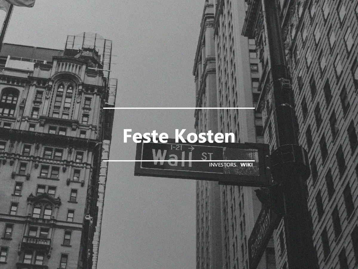 Feste Kosten