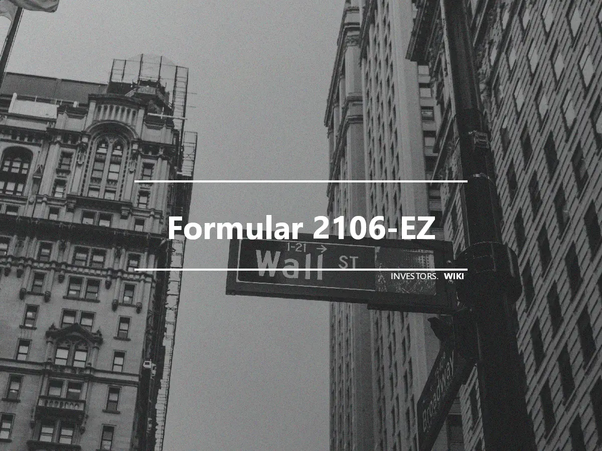 Formular 2106-EZ