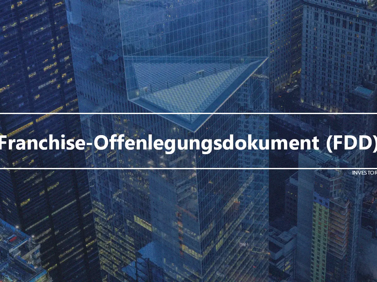 Franchise-Offenlegungsdokument (FDD)