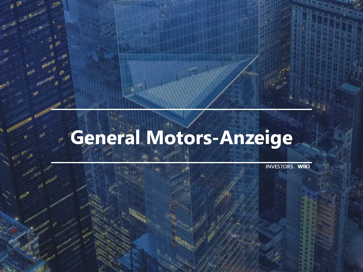 General Motors-Anzeige
