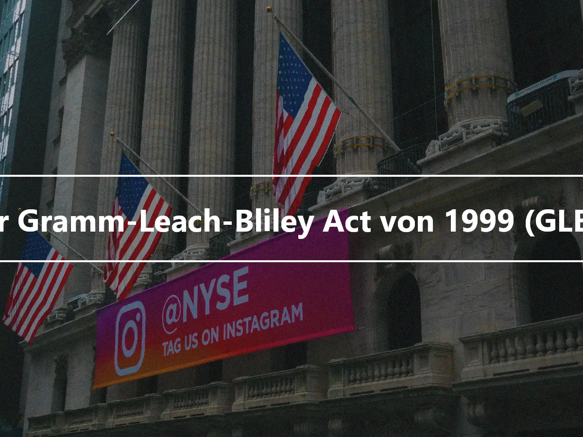 Der Gramm-Leach-Bliley Act von 1999 (GLBA)