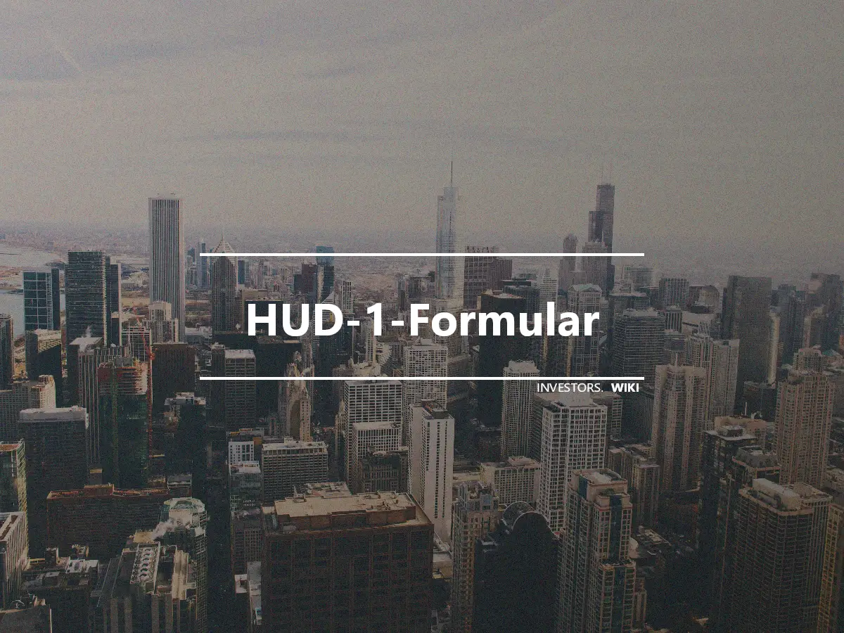 HUD-1-Formular