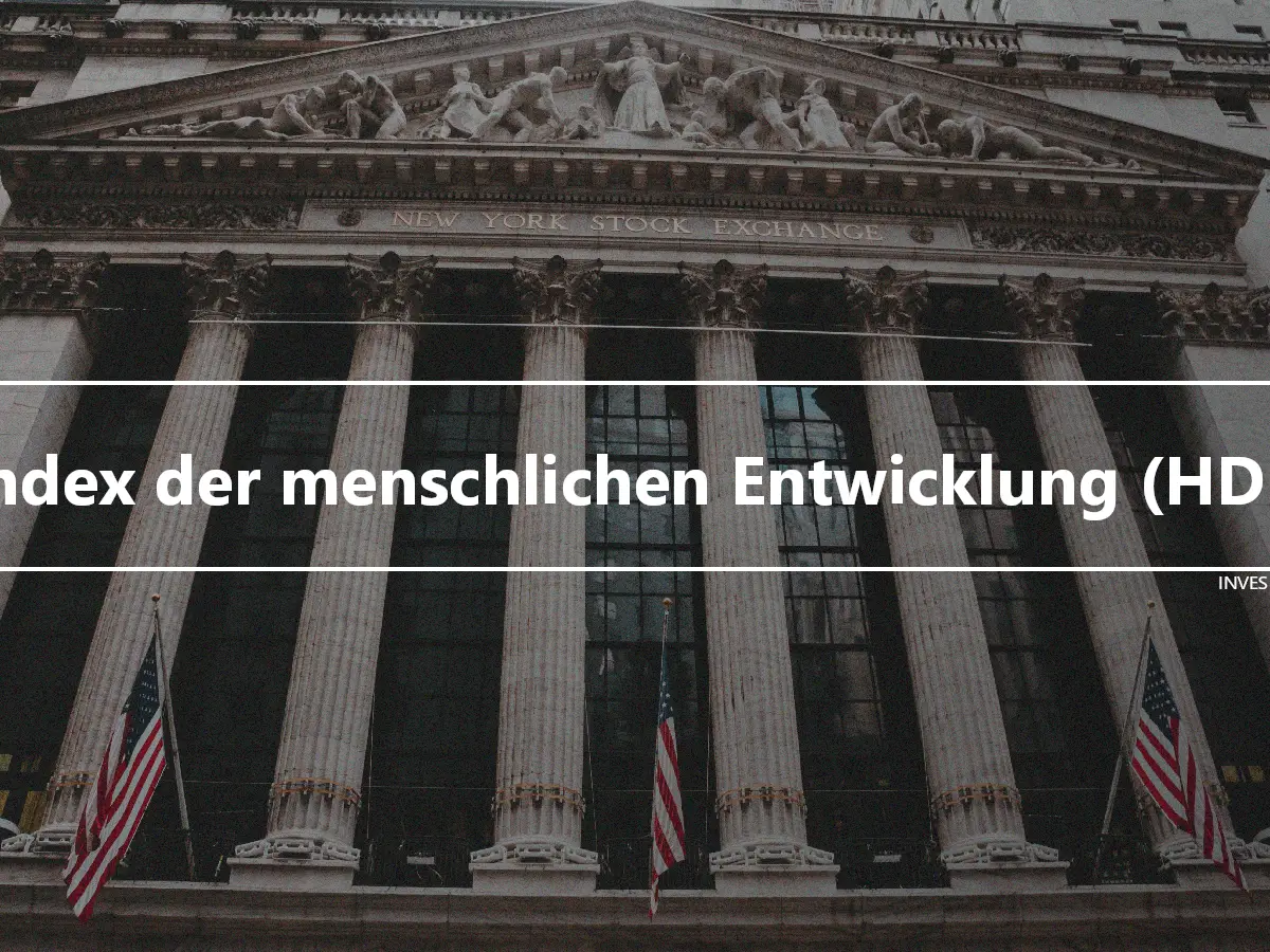 Index der menschlichen Entwicklung (HDI)