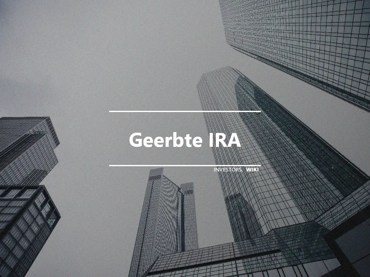 Geerbte IRA