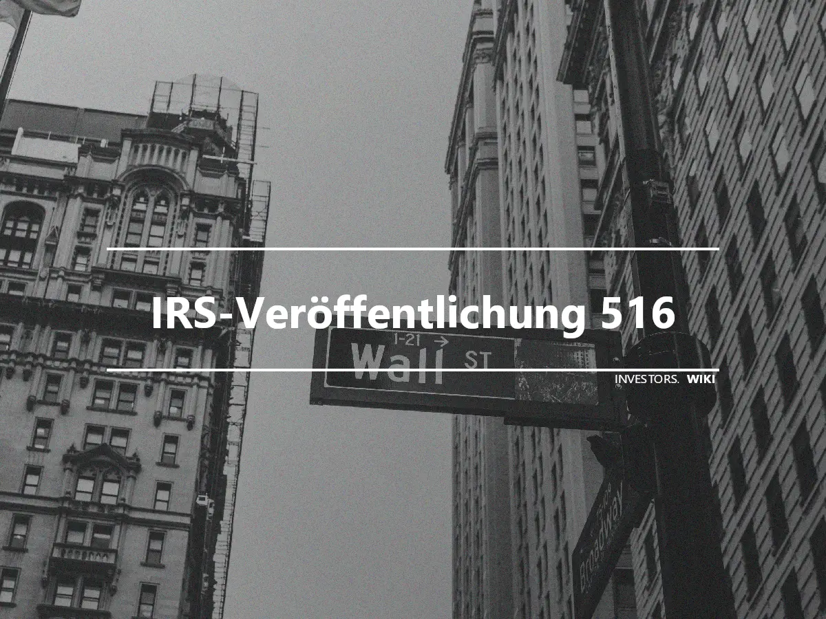 IRS-Veröffentlichung 516