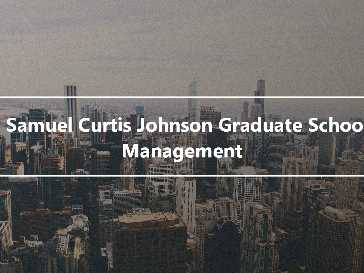 Die Samuel Curtis Johnson Graduate School of Management