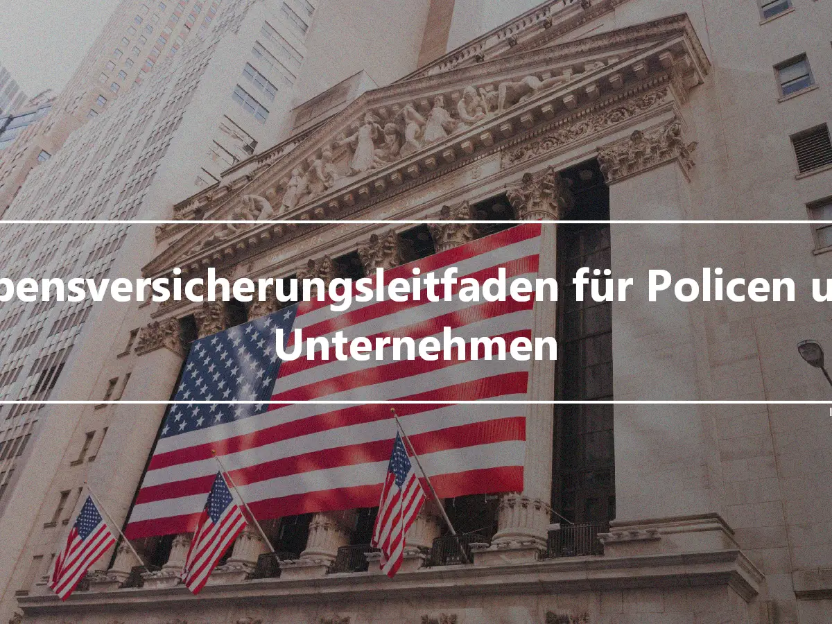 Lebensversicherungsleitfaden für Policen und Unternehmen