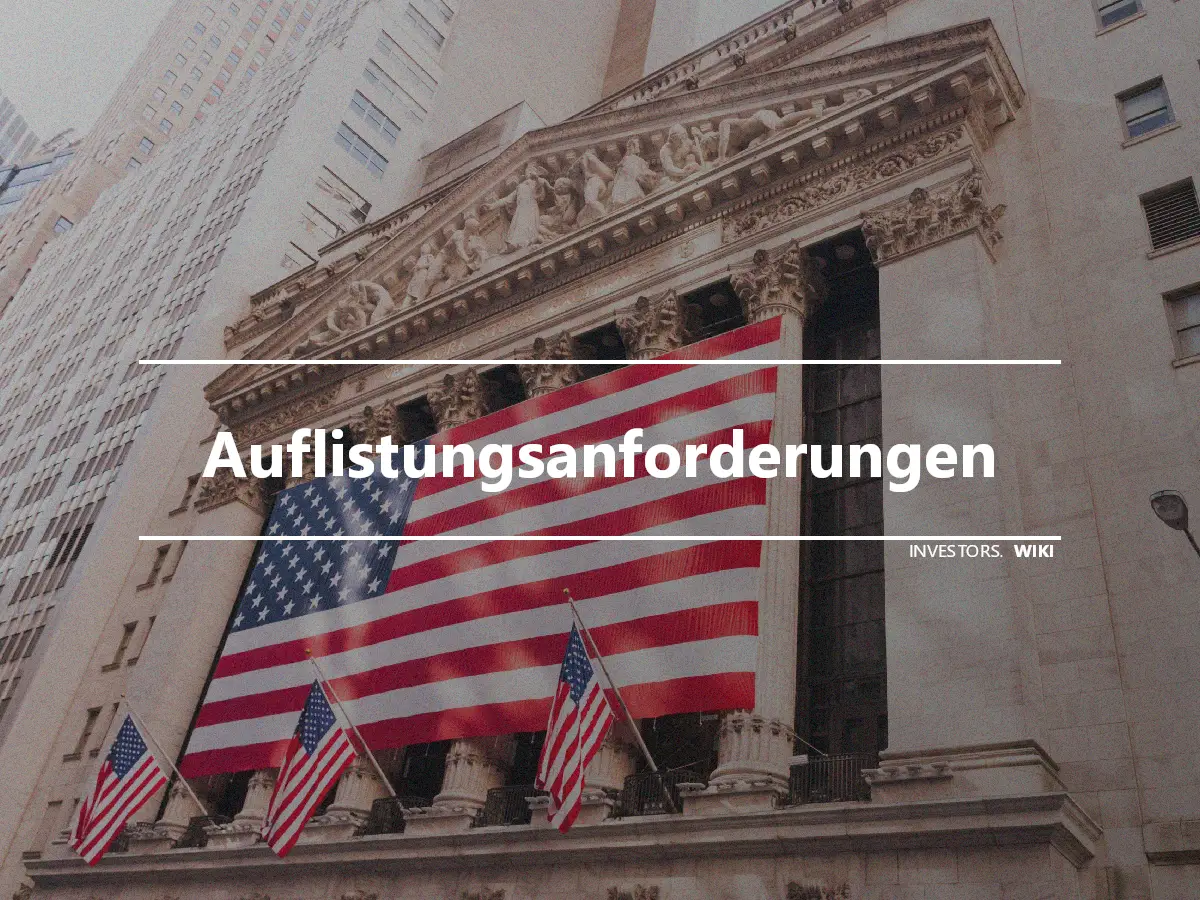 Auflistungsanforderungen