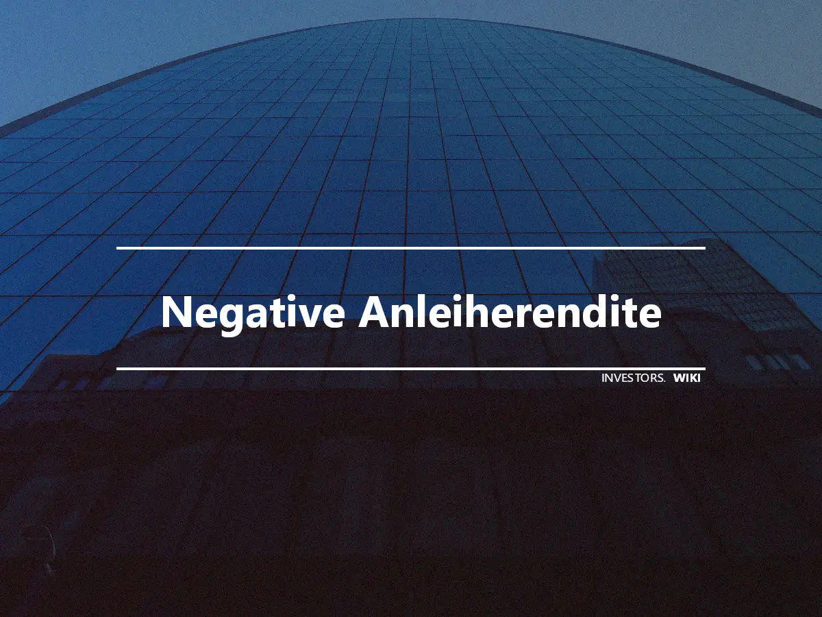 Negative Anleiherendite