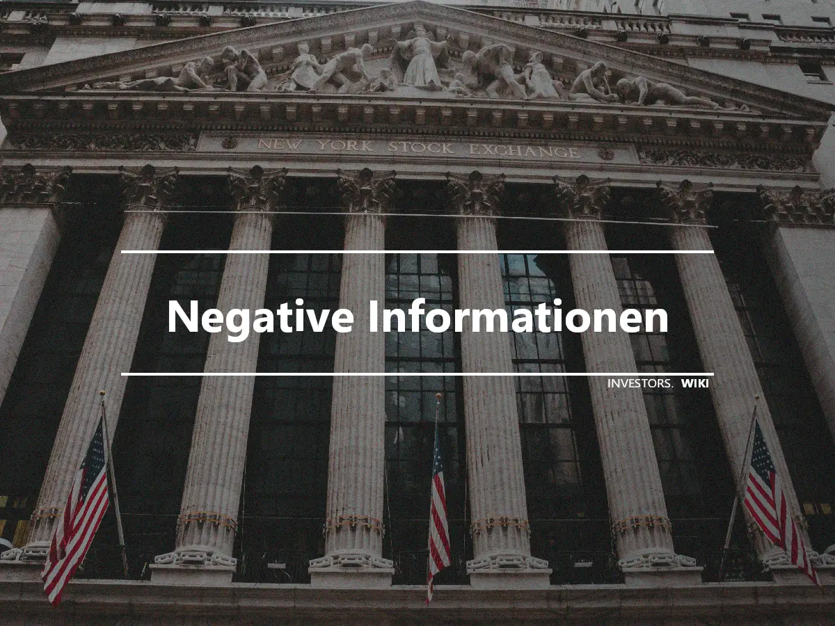 Negative Informationen