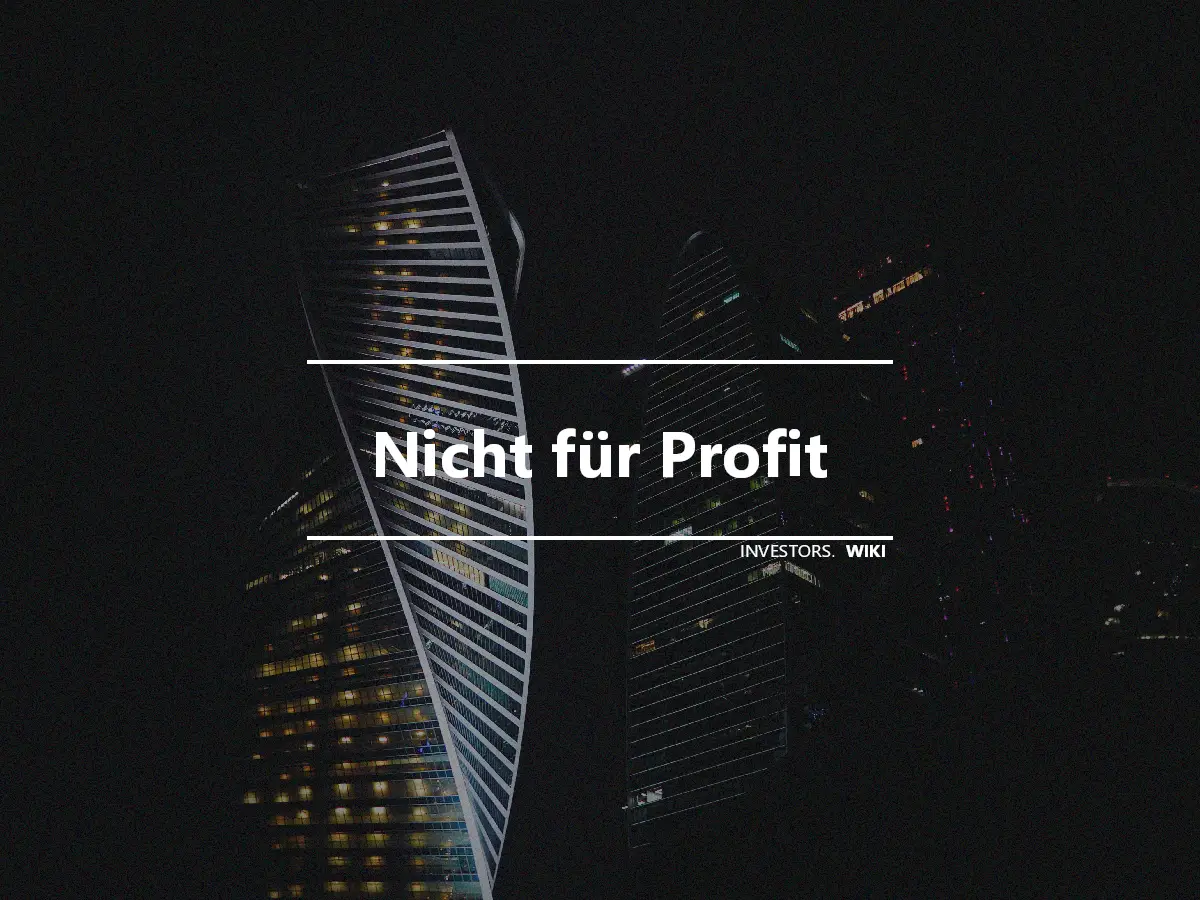 Nicht für Profit