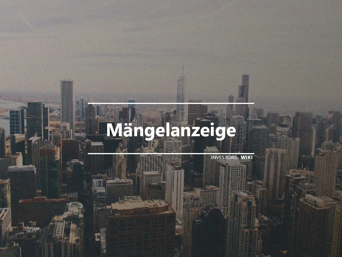 Mängelanzeige