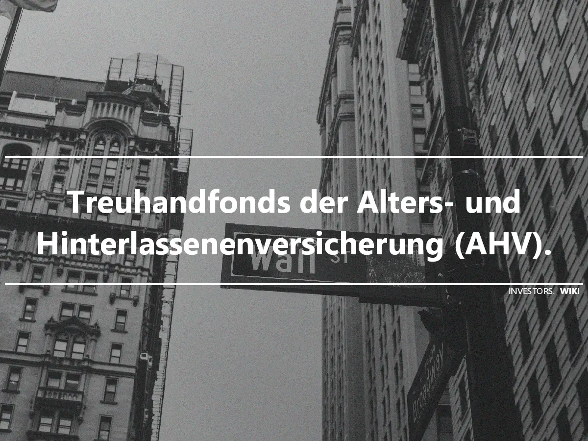 Treuhandfonds der Alters- und Hinterlassenenversicherung (AHV).