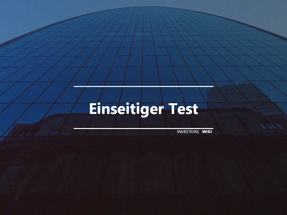 Einseitiger Test