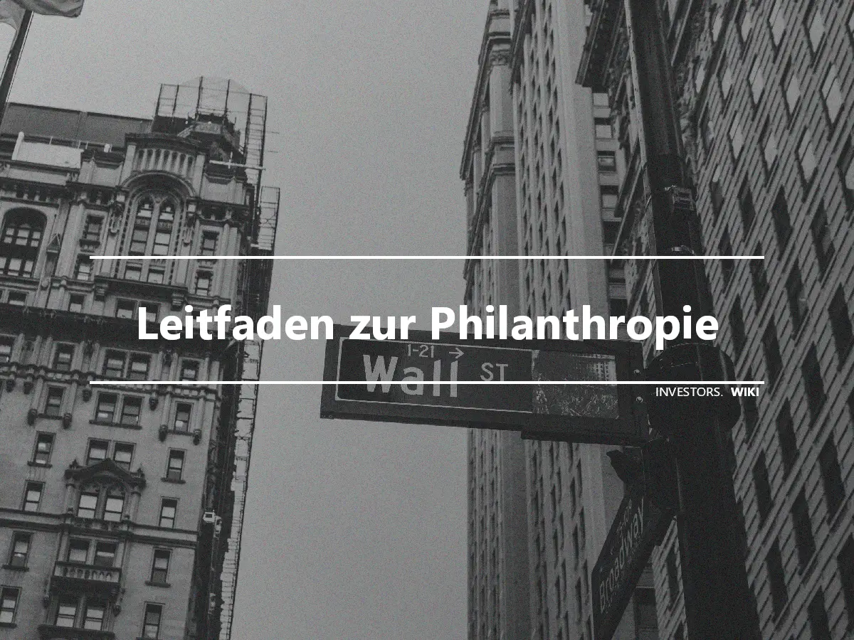 Leitfaden zur Philanthropie