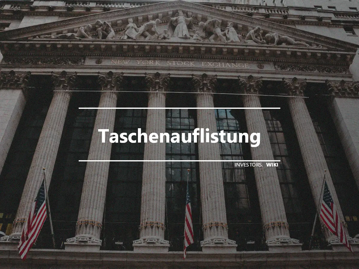 Taschenauflistung