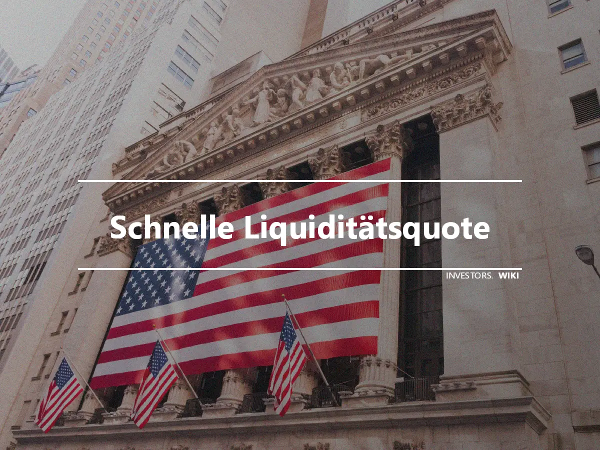 Schnelle Liquiditätsquote