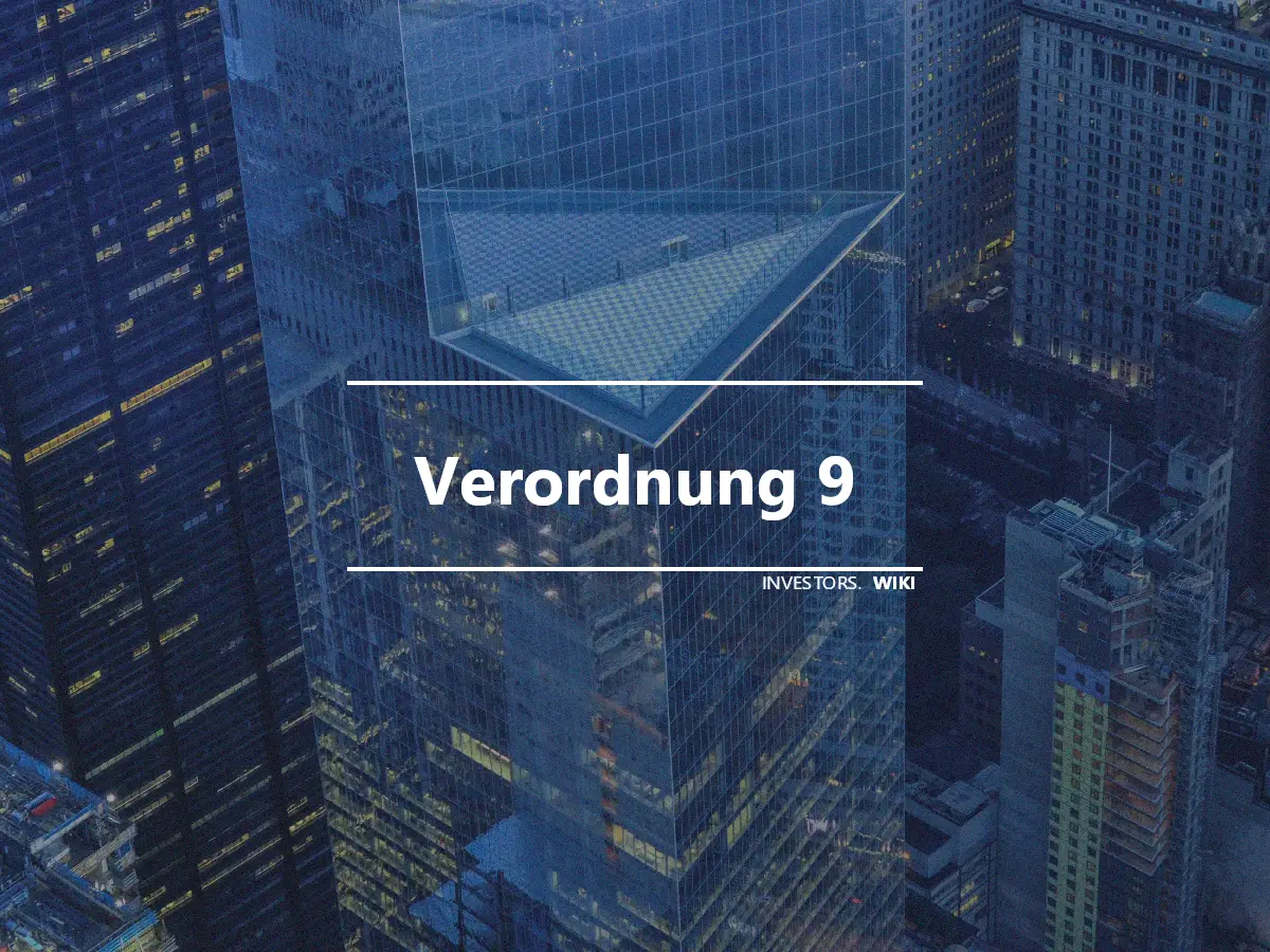 Verordnung 9