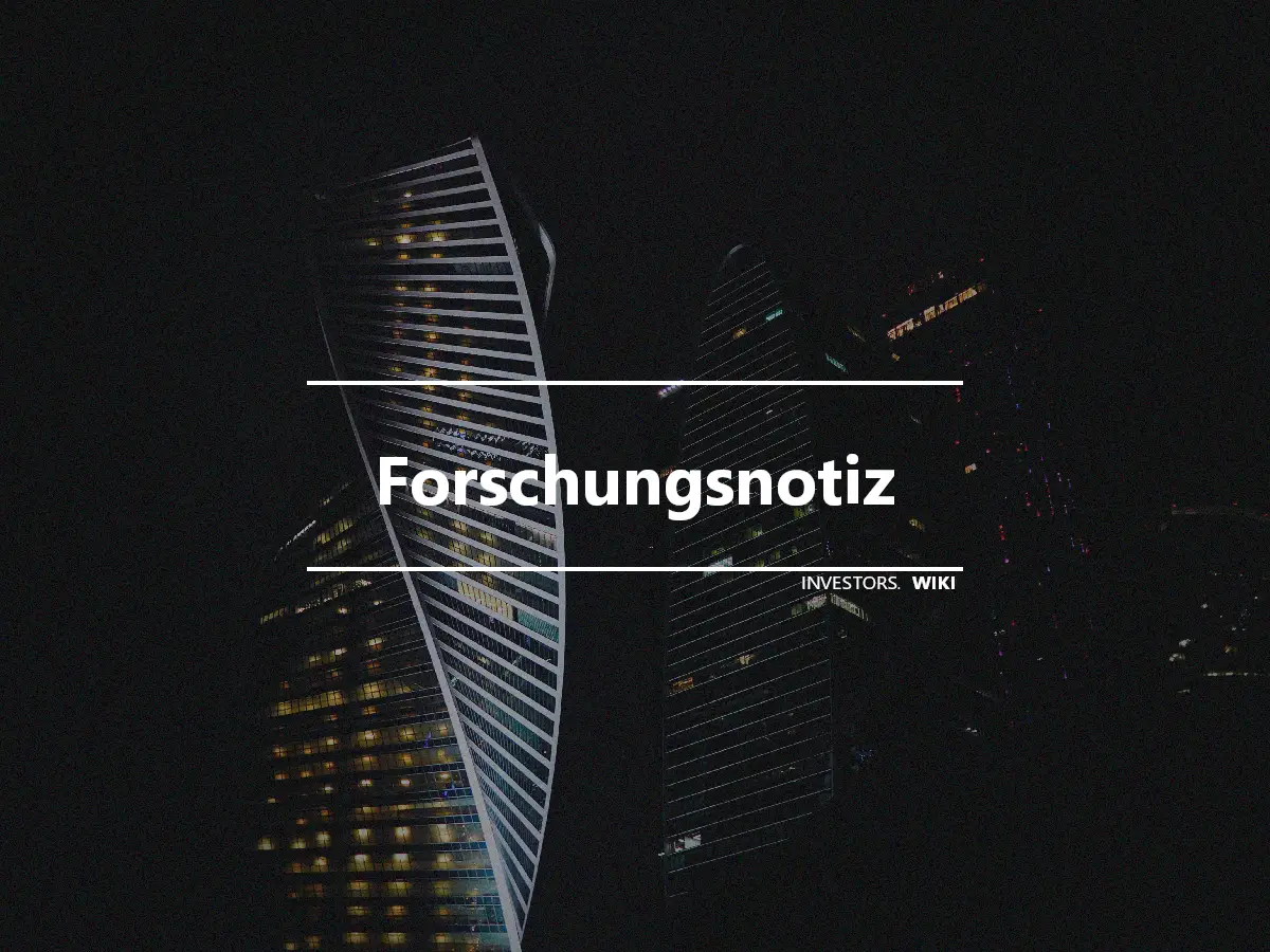 Forschungsnotiz