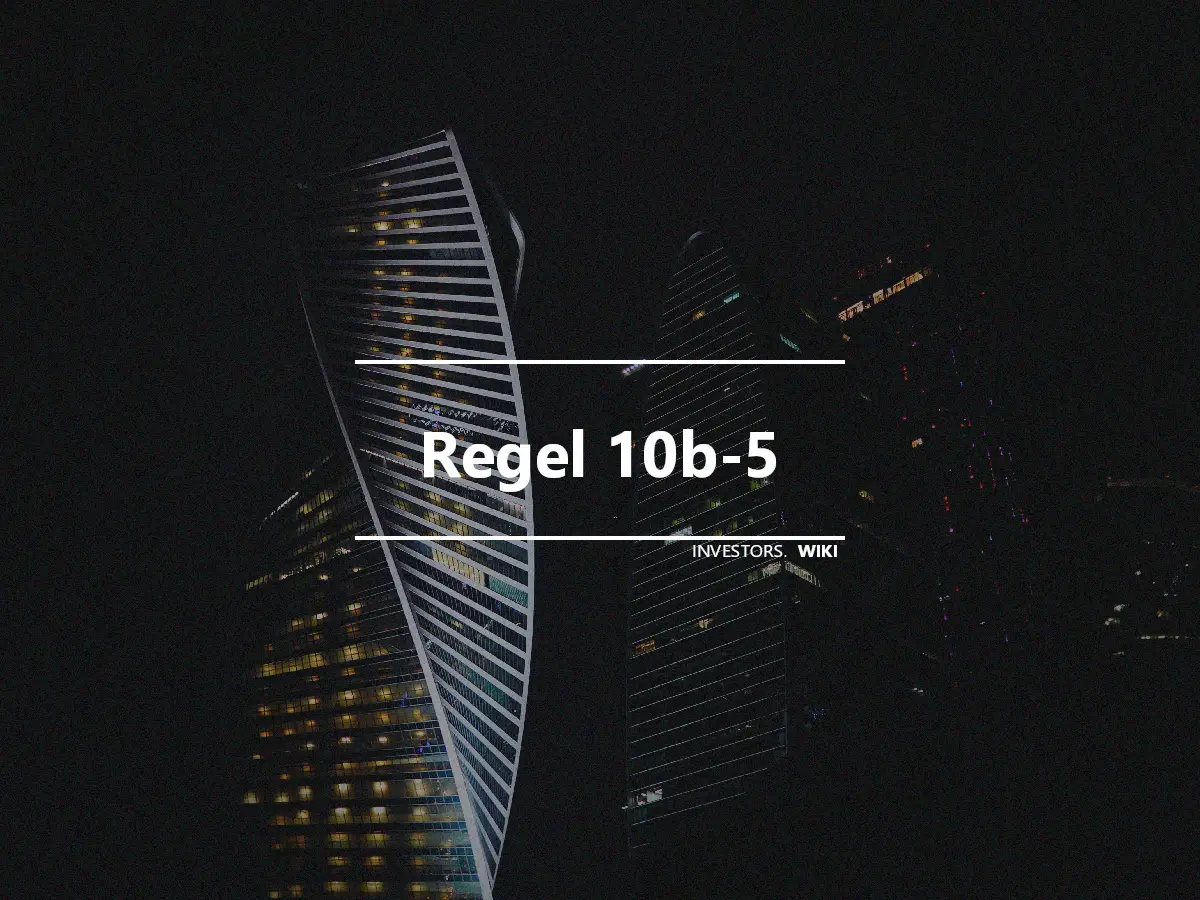 Regel 10b-5