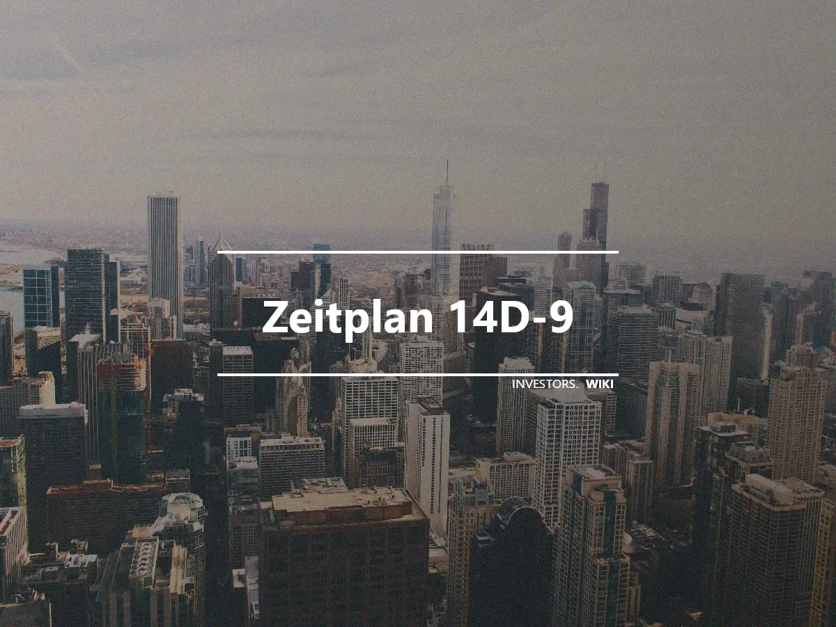 Zeitplan 14D-9