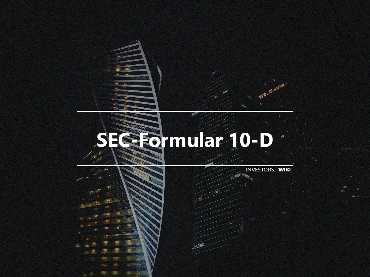 SEC-Formular 10-D