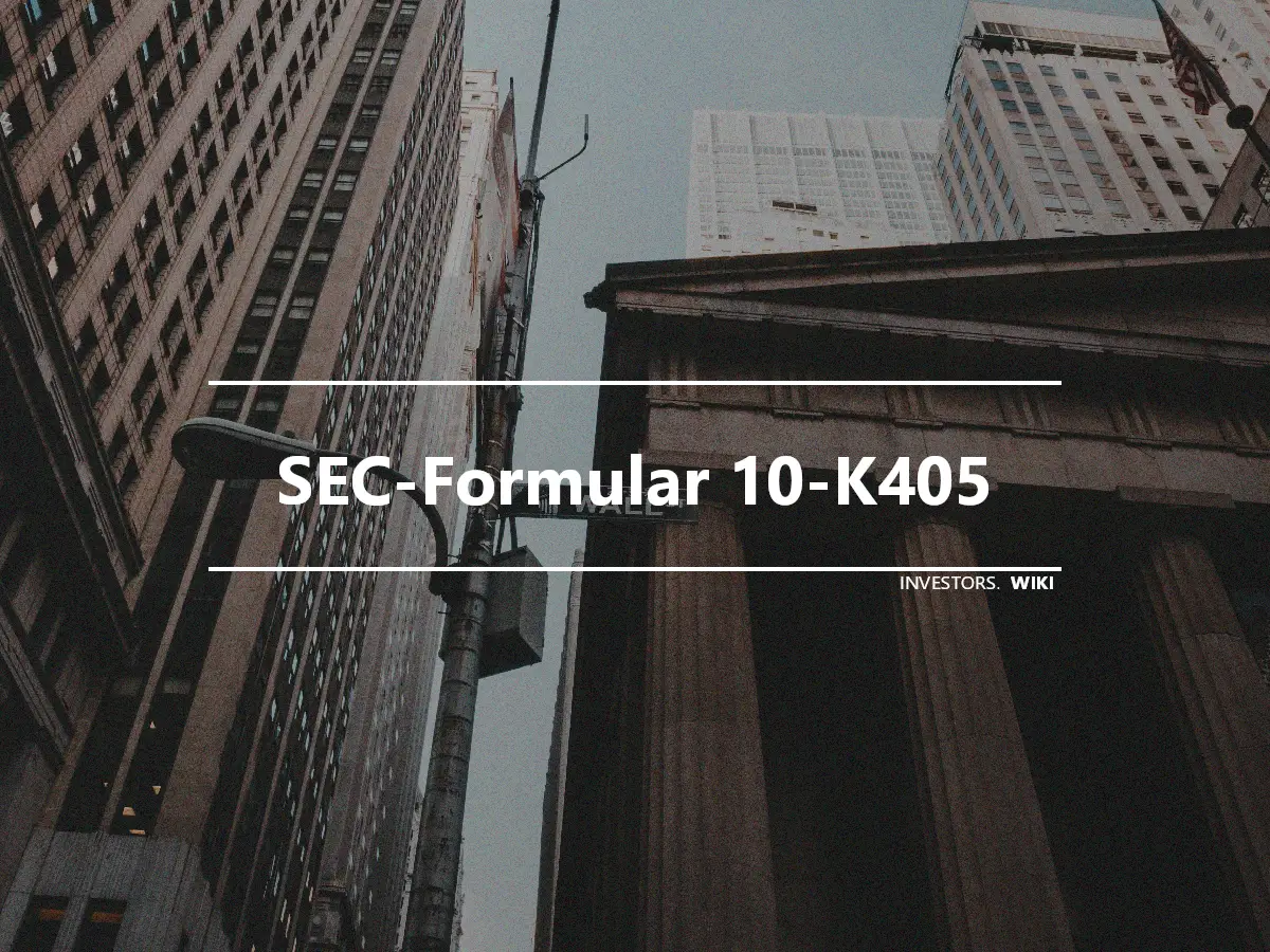 SEC-Formular 10-K405