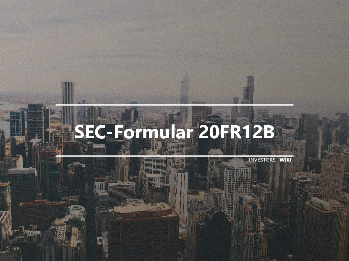 SEC-Formular 20FR12B