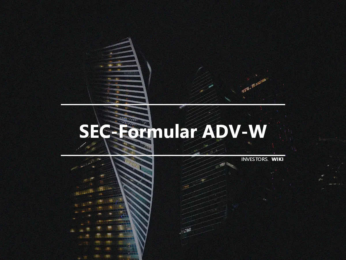 SEC-Formular ADV-W