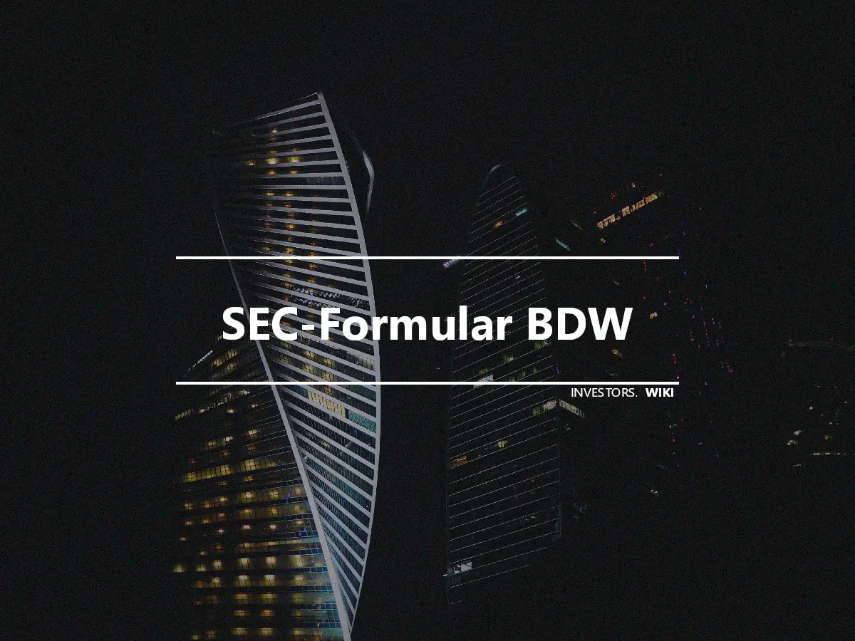 SEC-Formular BDW