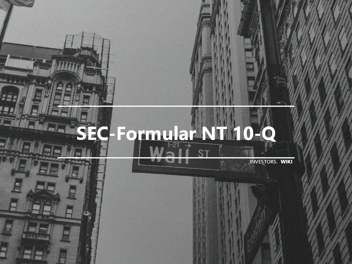 SEC-Formular NT 10-Q