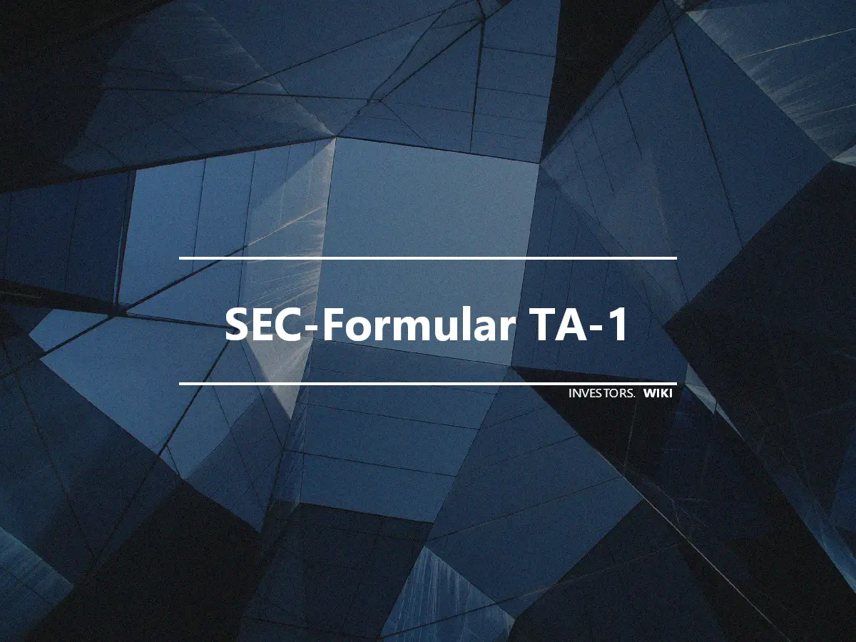 SEC-Formular TA-1