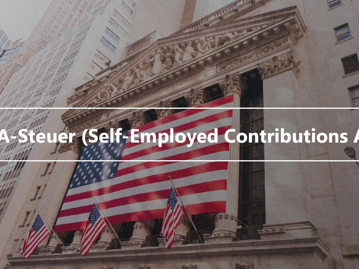 SECA-Steuer (Self-Employed Contributions Act).