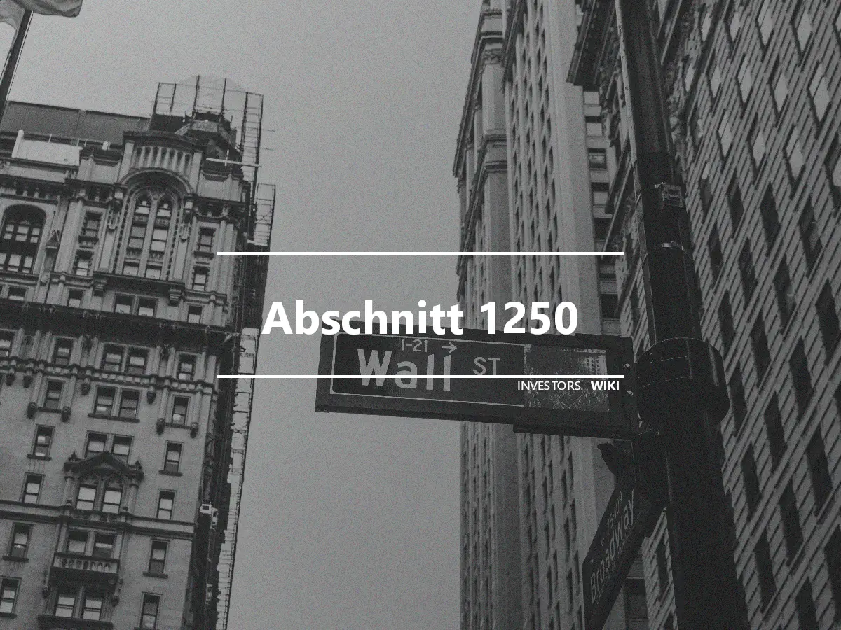 Abschnitt 1250