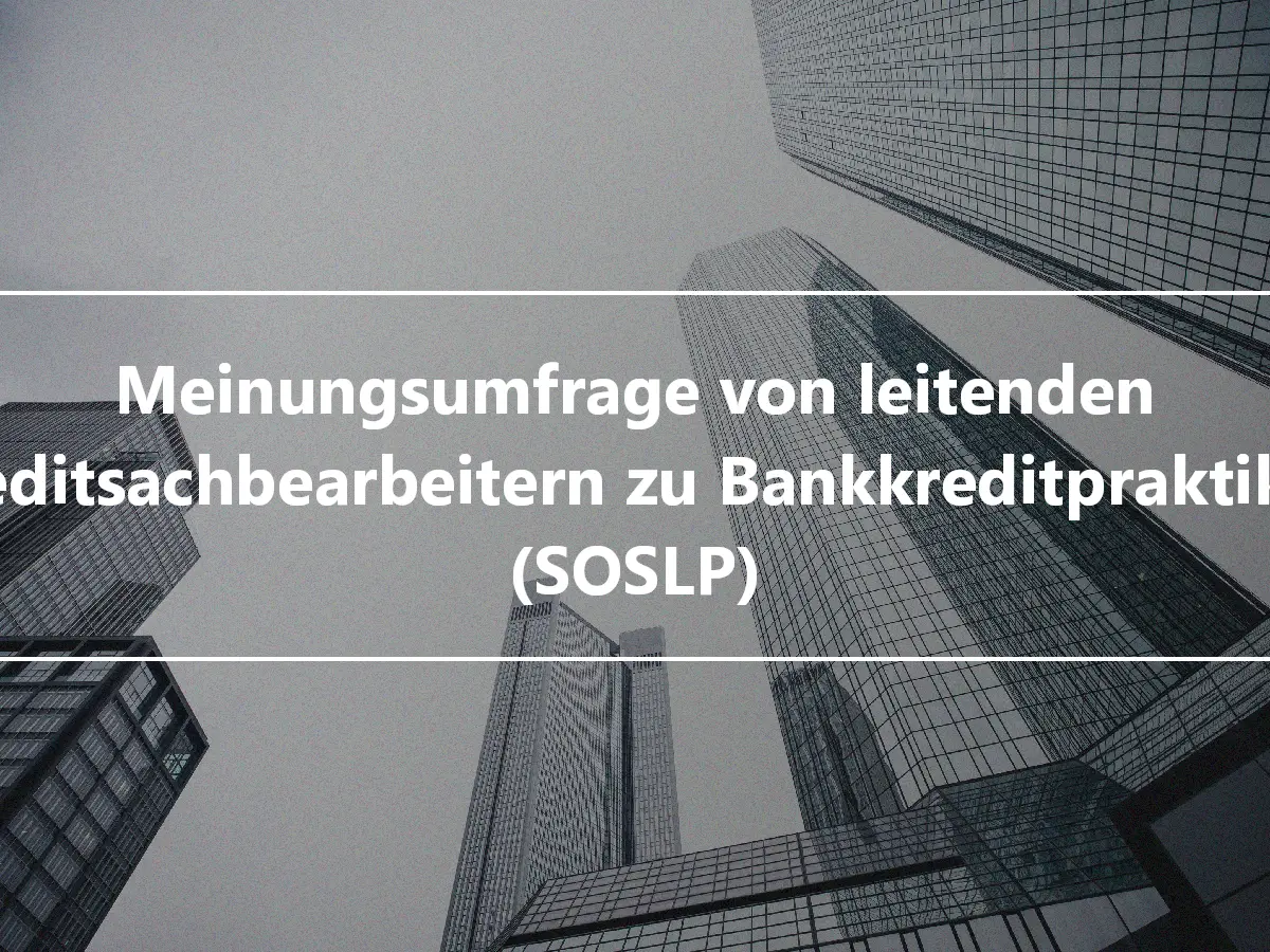 Meinungsumfrage von leitenden Kreditsachbearbeitern zu Bankkreditpraktiken (SOSLP)
