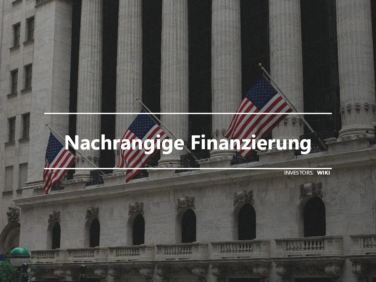 Nachrangige Finanzierung